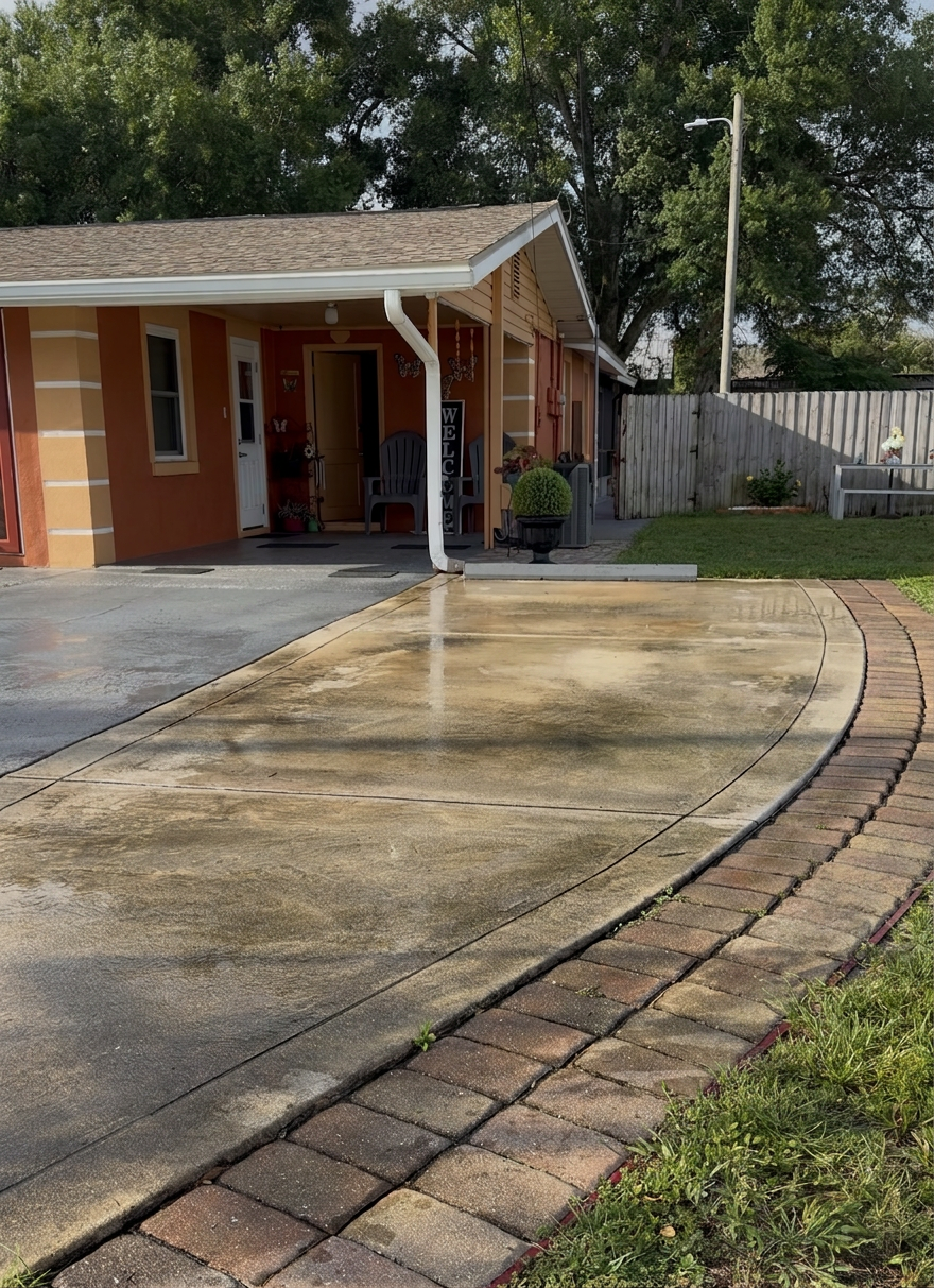 Before — driveway pressure washing in Lakeland, FL